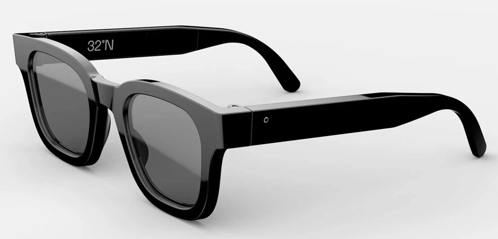 32°N adaptive reading sunglasses with black frame