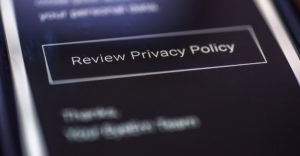 review privacy policy on smartphone