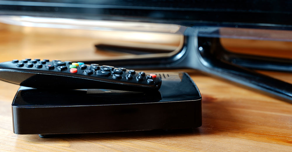 TV set-top box with remote control